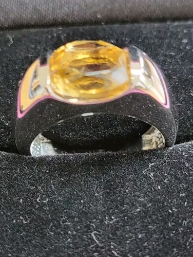 Citrine ring in - (sz:,