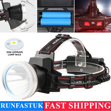 300000LM Digital LED Head Torch Headlight Camping Fishing Headlamp Super Bright