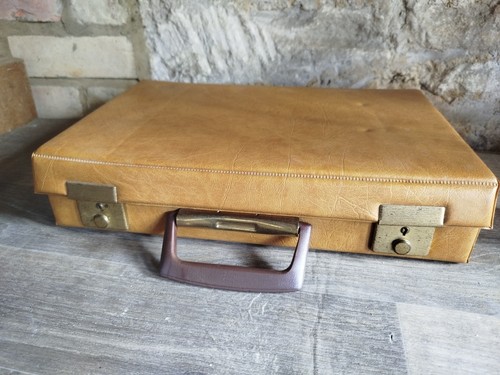 Vintage faux leather cassette - leather,