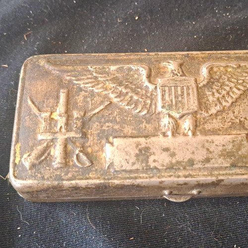 Metal hinged cigarette case - hinged,
