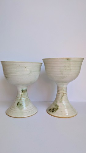 Pair studio art pottery - pair,