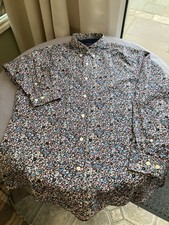 Melka Men’s Floral Long Sleeved Shirt, In Uk Size L, With Button Down Collar.