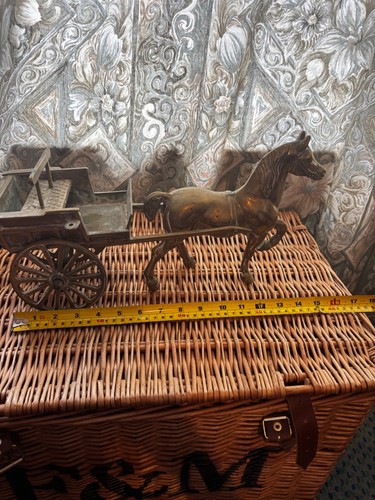 Brass horses and carriage - horses,