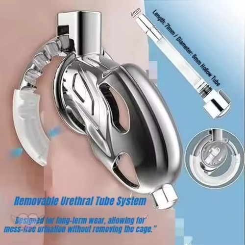 Adjustable metal chastity cage - metal,