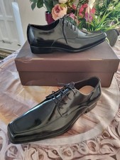 Men's New Unworn Formal Shiny Patent Leather Shoes, Size 43/UK 9