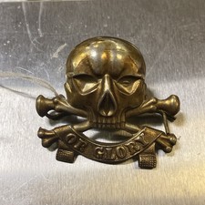 British Army 17th / 21st Lancers Metal Cap Badge ‘Death or Glory’ original