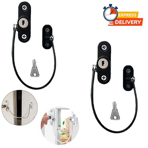 Black window door - window, cable