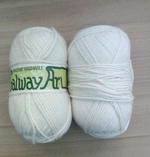 Galway Aran 60% Wool Cream 200g Knitting English Spun Machine Washable Yarn 