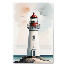 Lighthouse #2 Minimalist Canvas Wall Art Print Artwork Decor