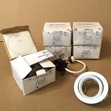 5 x Aurora AU-DLM742 White Adjustable Downlighters -  Compact Fluorescent SGU10