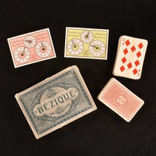 C1920 bezique cards markers - c1920,