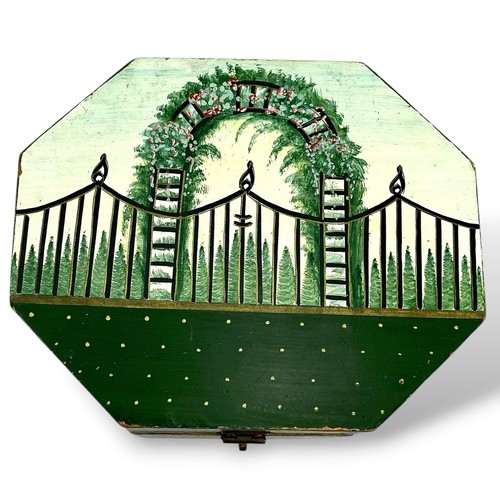 Vintage hand painted garden - painted,