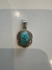 Lambert Livingston Turquoise Stone Pendant- Native American vintage  jewellery 