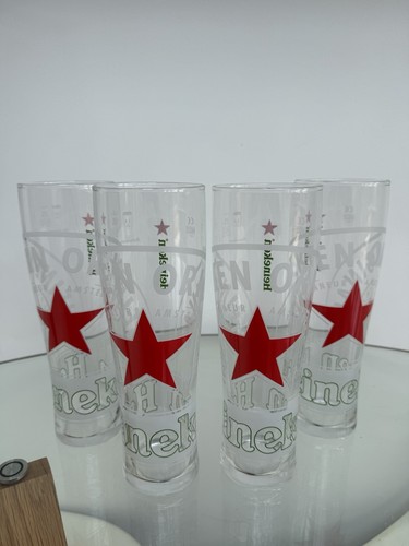 New heineken pint glasses - new,