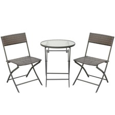 Outsunny 3PC Rattan Bistro Set