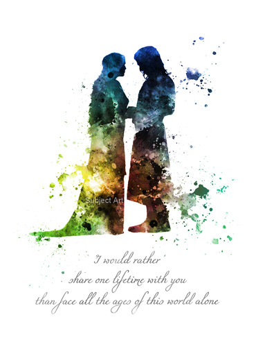 Art print aragorn and arwen - print,
