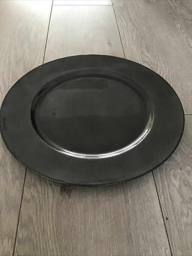 Charcoal grey charger plates - charcoal,