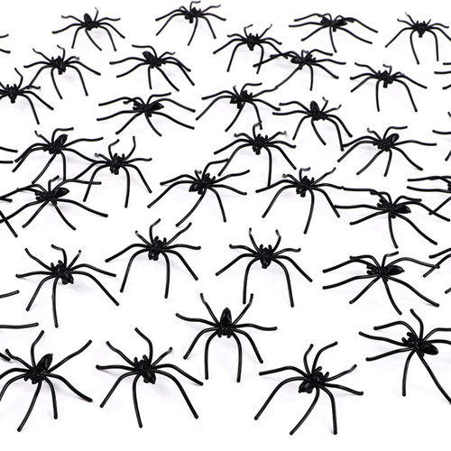 100 pcs halloween spiders - 100,