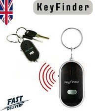 Lost Key Finder Whistle Beeping Flashing Locator Remote Keychain LED Sonic black