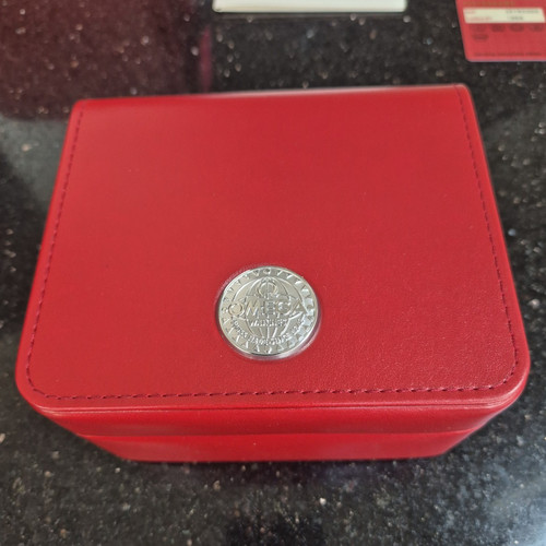 Omega red leather speedmaster - omega,