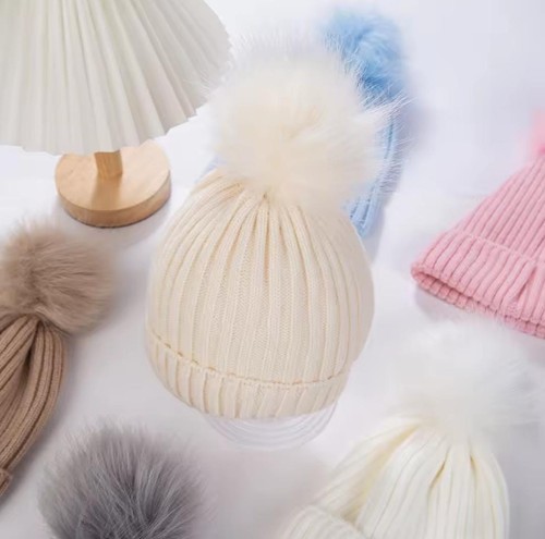 Knitted bobble hat - hat, men's