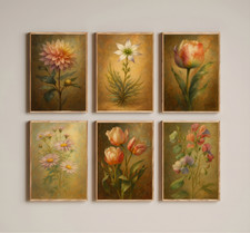 Set of 6 Watercolour-Style