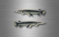 2x sticker vinyl fish boat