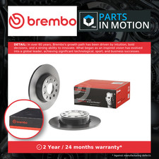 2x Brake Discs Pair Solid Rear