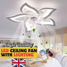 Modern LED Ceiling Fan with Lights, Remote & App Operated, Quiet Motor, Dimmable