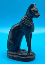 Egyptian Bastet Cat Goddess Of Egypt Figurine ( black Stone) 9cm high