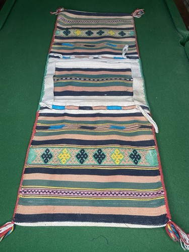 Vintage handwoven cotton kilim - handwoven,