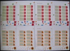 2006 Philatex 'Sunshine' & 'In The Post' Error & Corrected smilers sheets x 4.