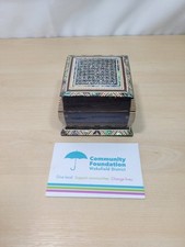 Vintage Mother Of Pearl Inlaid Trinket Box