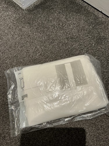 Ikea lill white net curtains - white,