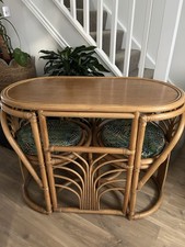 Vintage Bamboo Table And Two