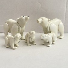 Playmobil Animals: Polar Bear Family 2 Adults & 3 Cubs Zoo Animals