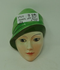 1930s Ceramic Mask, painted by