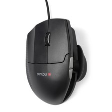 Contour Unimouse-L Left Handed Vertical Ergonomic Wired USB Mouse 6-Button Black