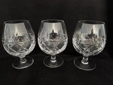 Lovely Set Of 3 Royal Brierley Bruce Brandy Glasses.
