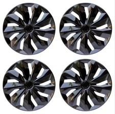 4-Piece R13 Black Hubcaps 13"