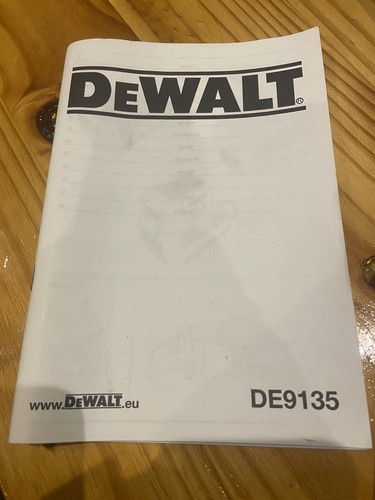 Instruction manual for dewalt - instruction,