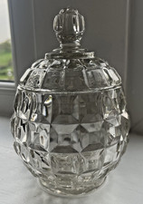 Cut Crystal Biscuit Jar Lidded