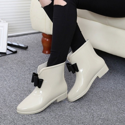 Ladies womens bow wellington - ladies,