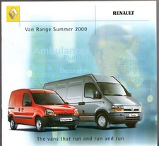 Renault Van Range Summer 2000 UK Market Sales Brochure Clio Kangoo Trafic Master