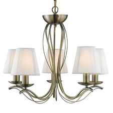 5 Lights Antique Brass Finish