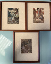 3 Framed Edmund Dulac Prints