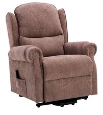 Winchester Dual Motor Riser Recliner Mobility Chair in Mink Brushstroke Fabric