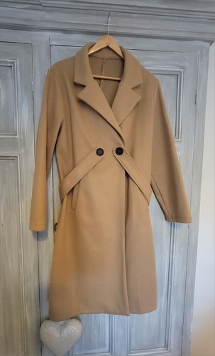 Camel coat lable size - coat, l