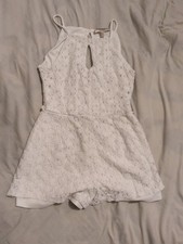 Ariana Lipsy White Floral Playsuit UK Size 10 With Zip