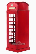Christmas Gift British London Red Old Telephone Box Model Iron Antique Model